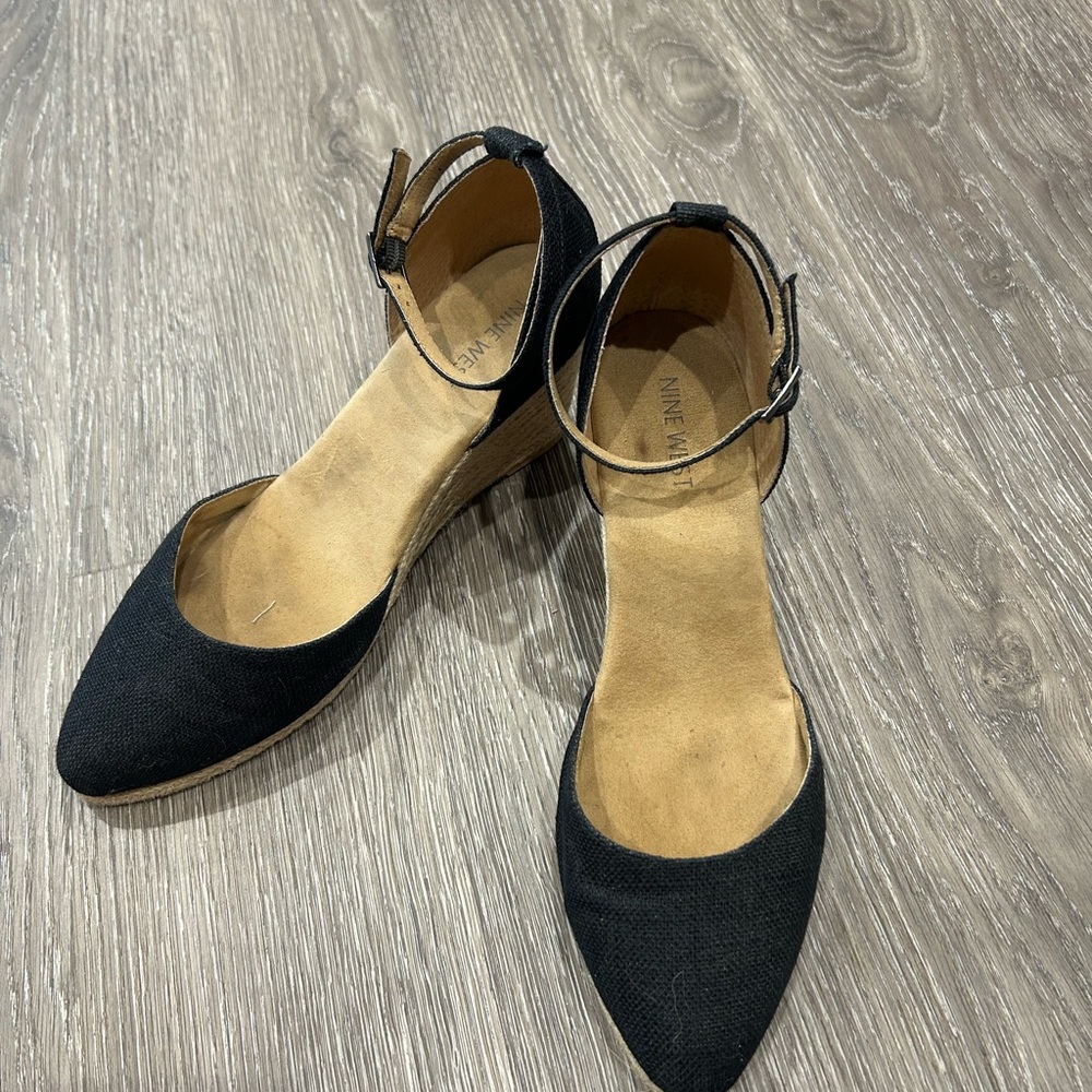 Nine West Black Wedge Shoes for Women - Picture 2 of 6